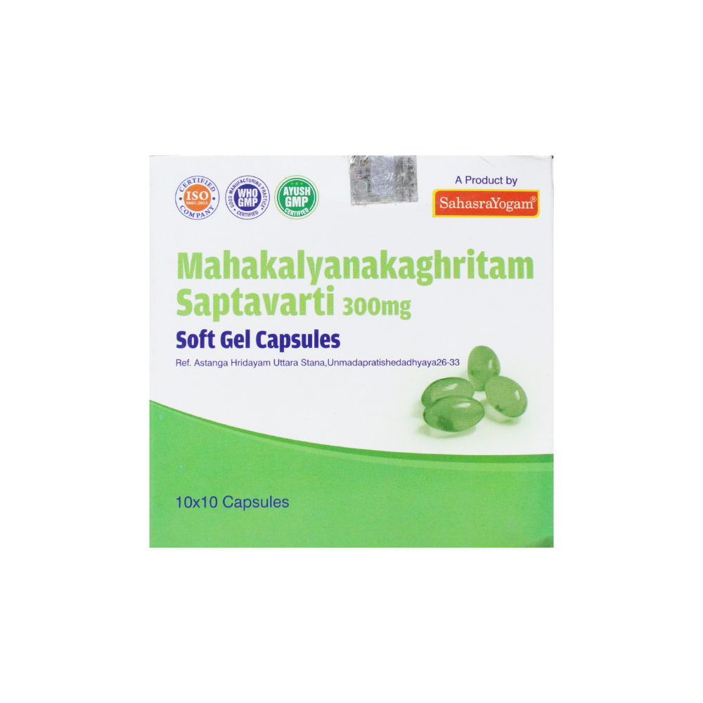 mahakalyanaka ghritha saptavarti capsules - 10 capsules