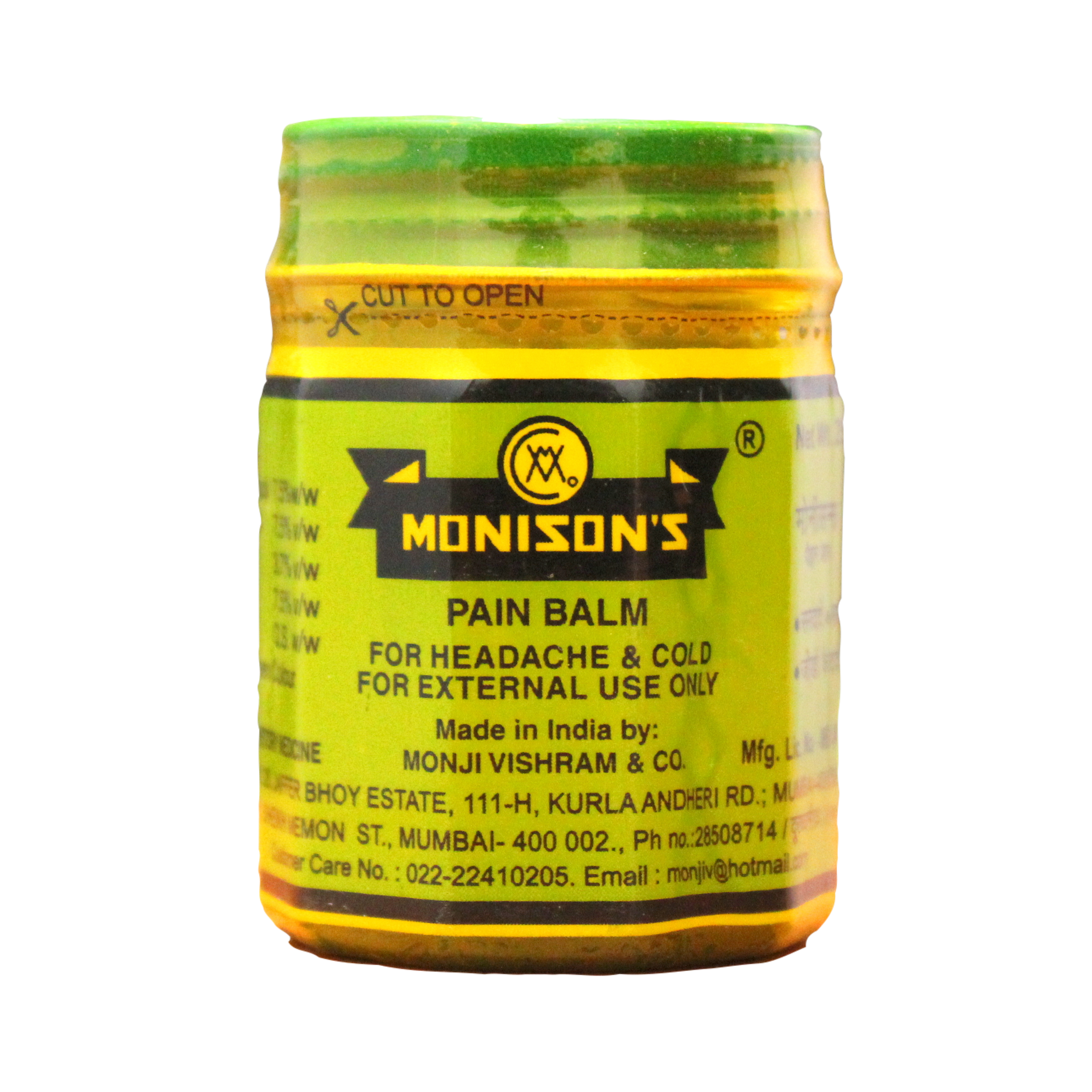Shop Monison pain balm 45gm at price 72.00 from Monison Online - Ayush Care