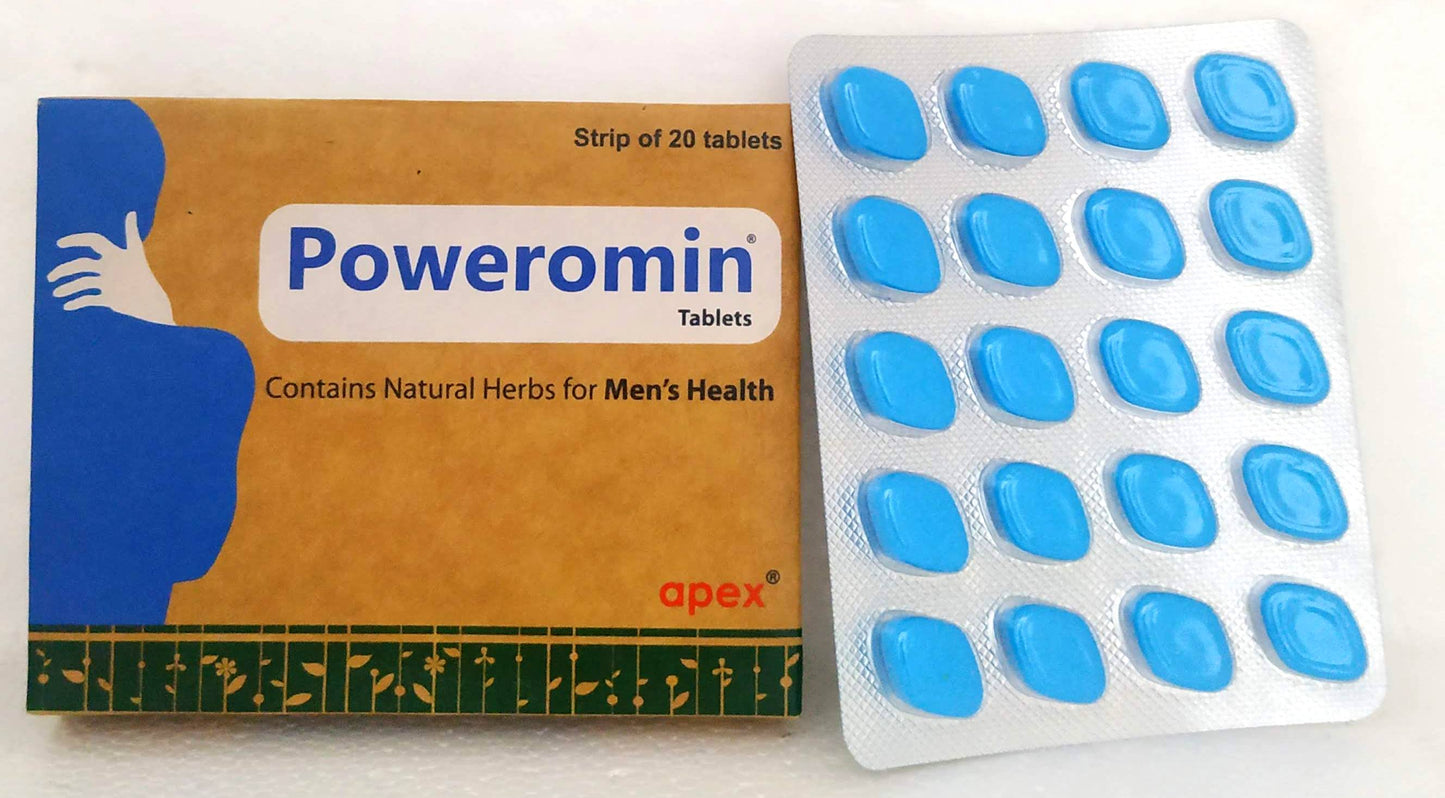 shop poweromin tablets - 20tablets at price 390.00 from apex ayurveda online - ayush care