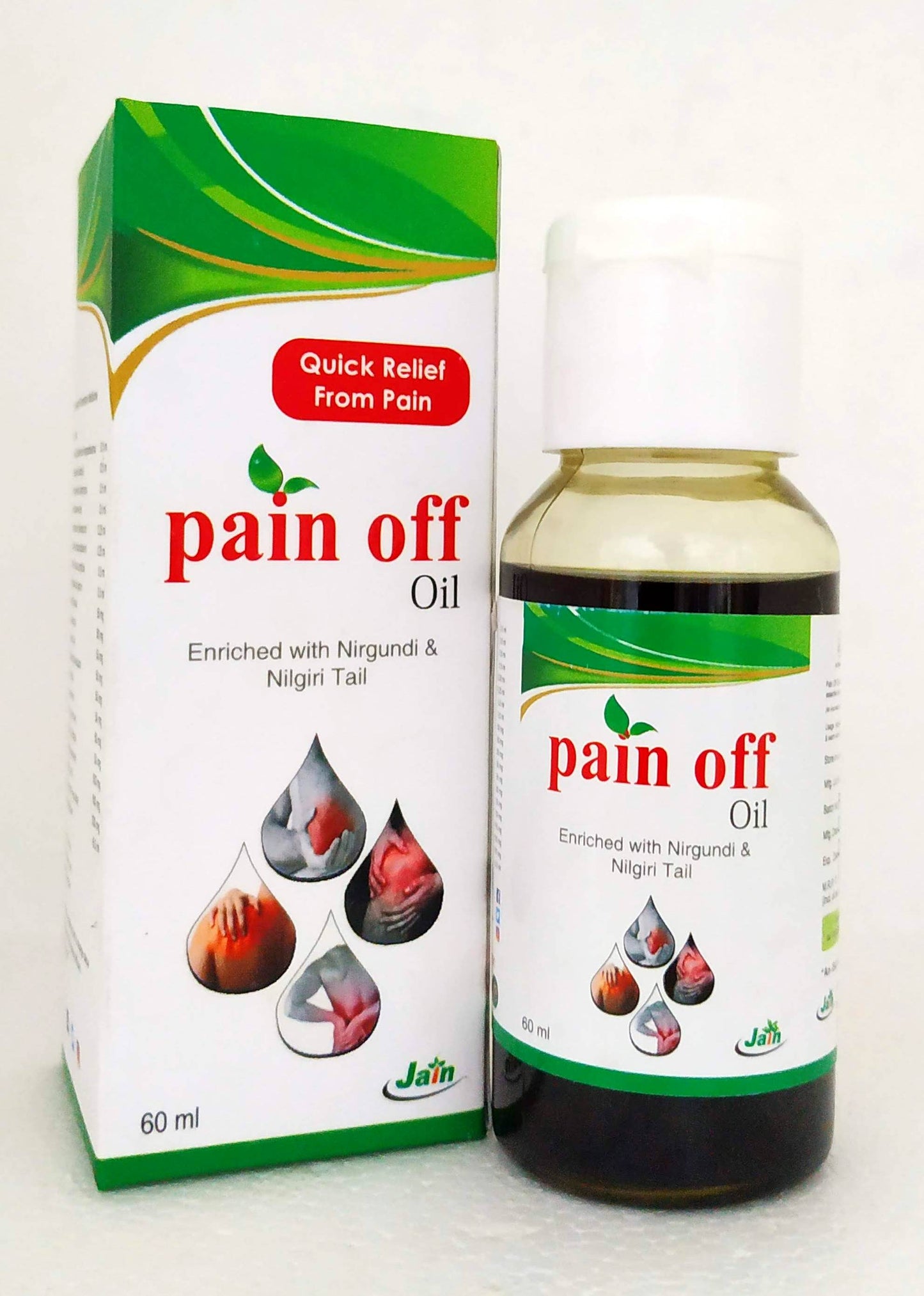 shop pain off oil 60ml at price 103.00 from jain online - ayush care