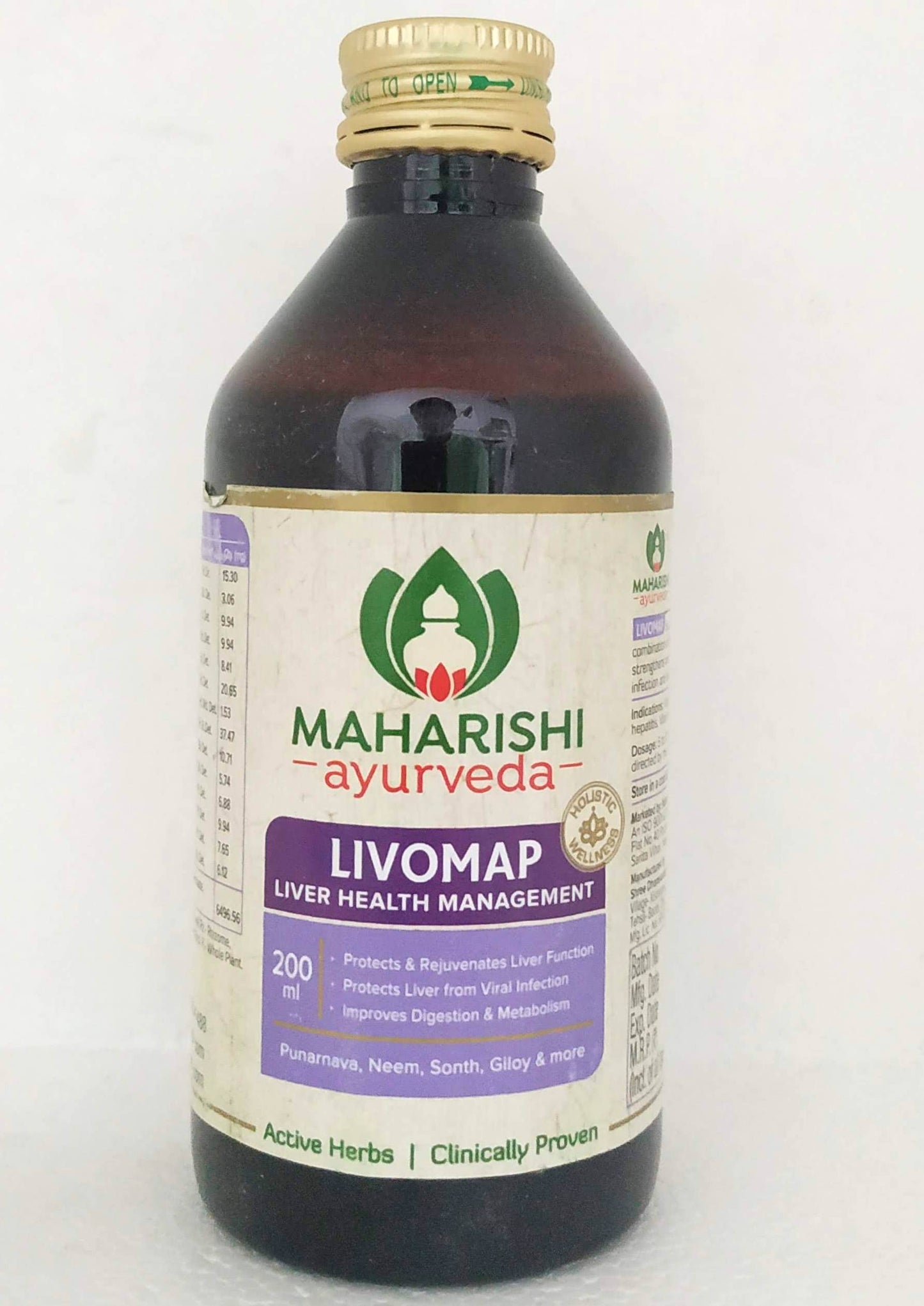 shop livomap 200ml at price 155.00 from maharishi ayurveda online - ayush care