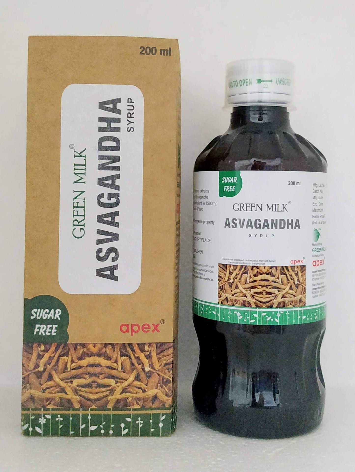 shop ashwagandha syrup 200ml at price 120.00 from apex ayurveda online - ayush care