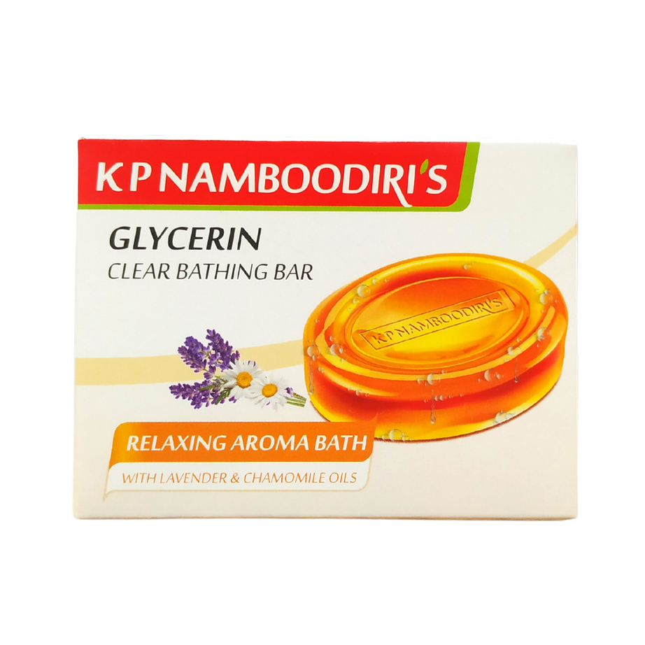 KP Namboodiri's Glycerin Clear Bathing Bar 75gm - With Lavendar and Chamomile Oils