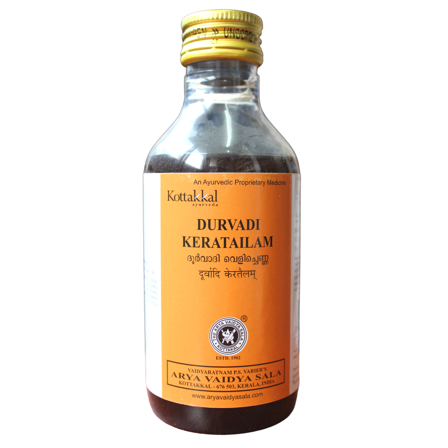 shop kottakkal doorvadi kera thailam 200ml at price 145.00 from kottakkal online - ayush care