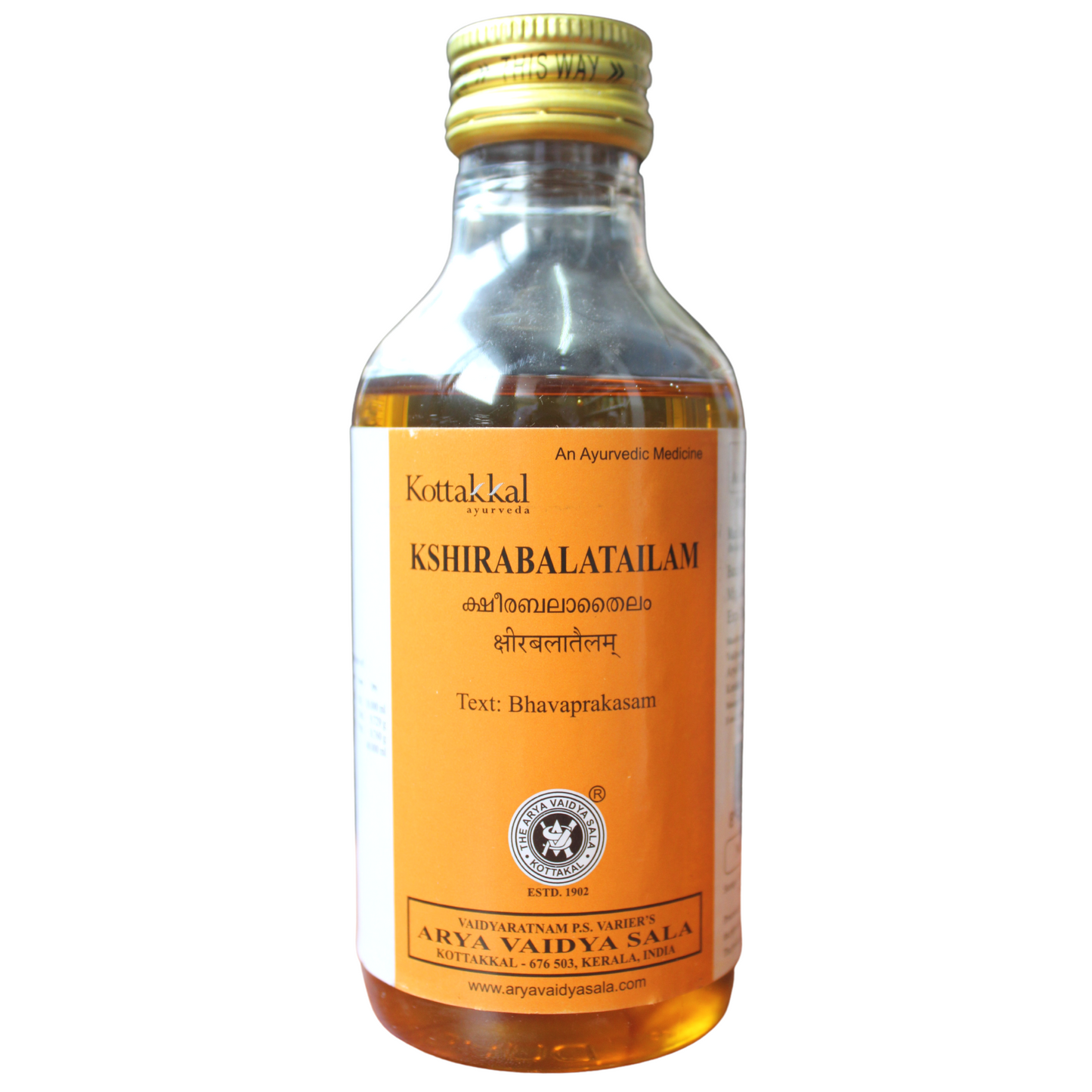 shop kottakkal ksheerabala tailam 200ml at price 165.00 from kottakkal online - ayush care