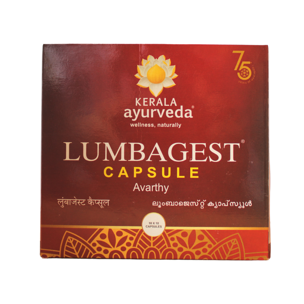 shop kerala ayurveda lumbagest capsules - 10 capsules at price 60.00 from kerala ayurveda online - ayush care