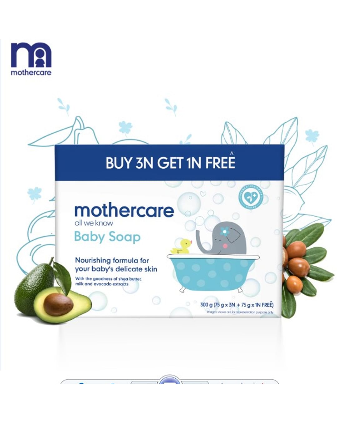 shop mothercare all we know baby soap 75gm - buy 3 get 1 free at price 150.00 from mothercare online - ayush care
