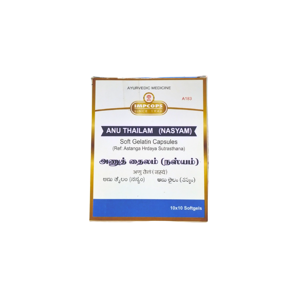 anu thailam capsules - 10capsules ( steam inhalation capsules )