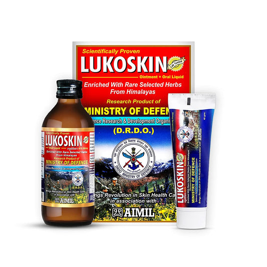 Aimil Lukoskin Ayurvedic Kit - 100ml Syrup & 40g Ointment