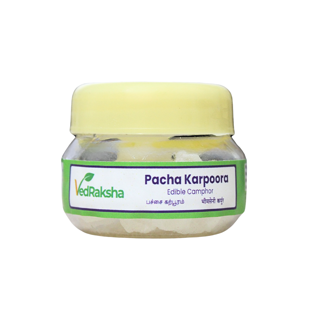 pacha karpoora 10gm – fresh, natural & safe edible camphor for home use