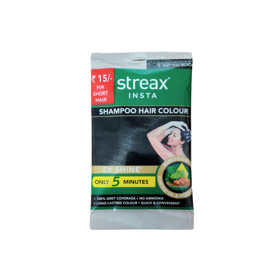 Streax Insta Hair Colour Shampoo 12ml