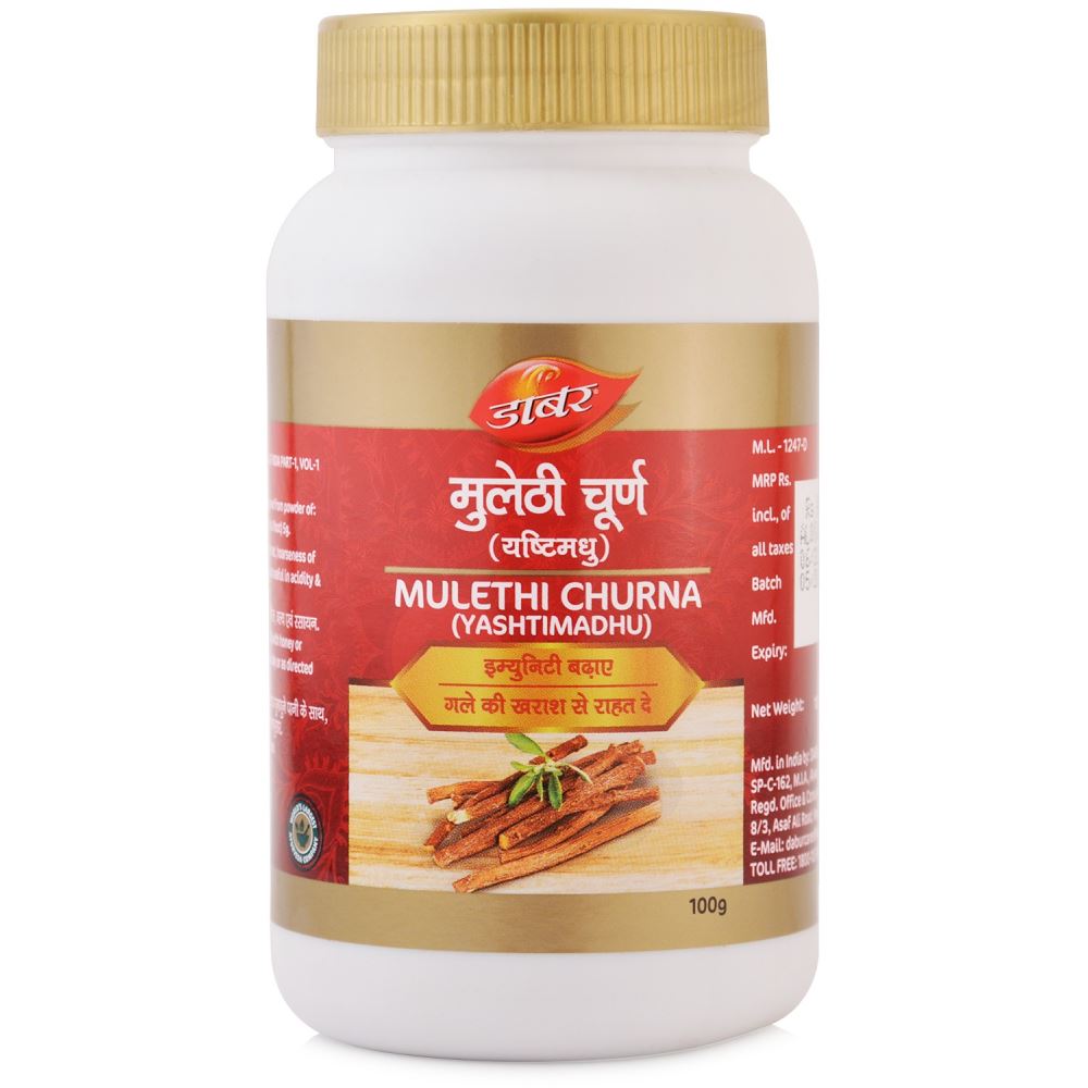 shop dabur mulethi churna 100gm at price 80.00 from dabur online - ayush care