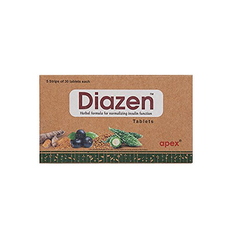 Shop Apex Diazen 30Tablets at price 140.00 from Apex Ayurveda Online - Ayush Care