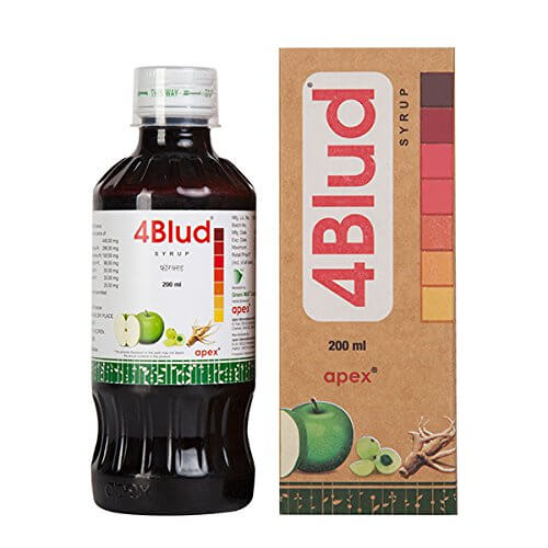 Shop 4Blud Syrup 200ml at price 147.00 from Apex Ayurveda Online - Ayush Care