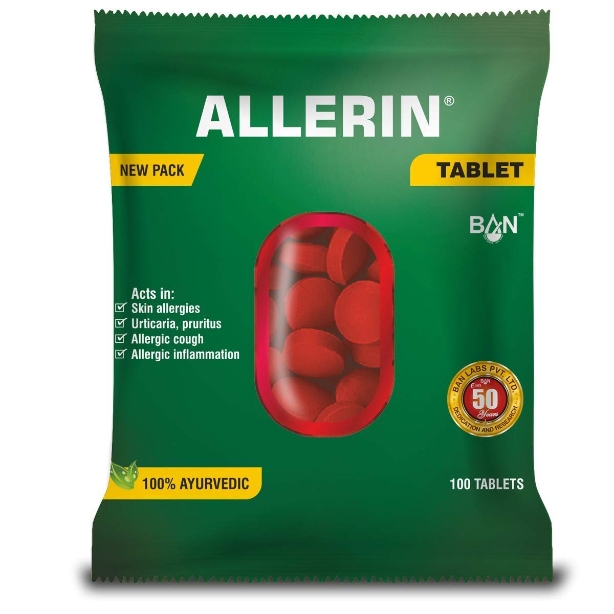 shop banlab allerin tablets 100tablets at price 108.00 from banlabs online - ayush care