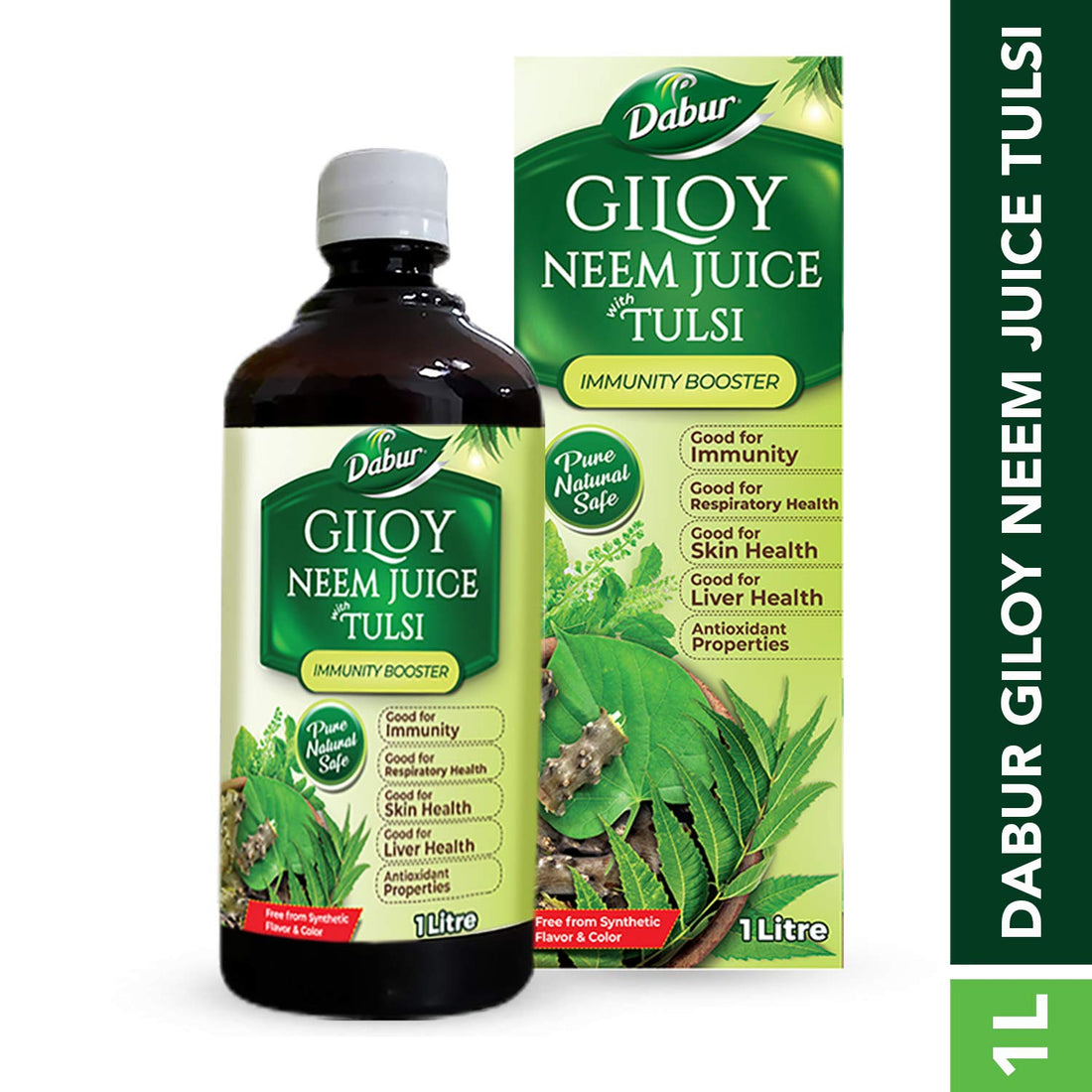 Shop Dabur Giloy Neem Juice with Tulsi 1Litre at price 250.00 from Dabur Online - Ayush Care