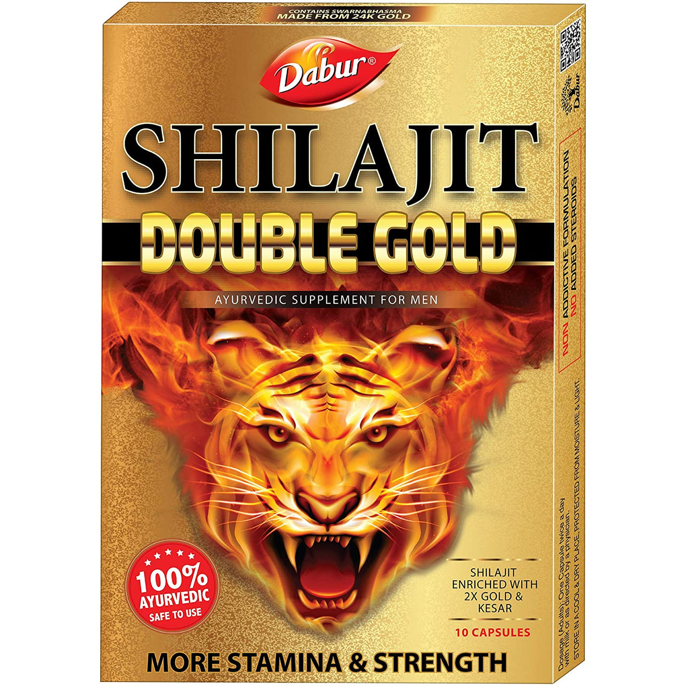 Shop Shilajit Double Gold Capsules - 10Capsules at price 350.00 from Dabur Online - Ayush Care