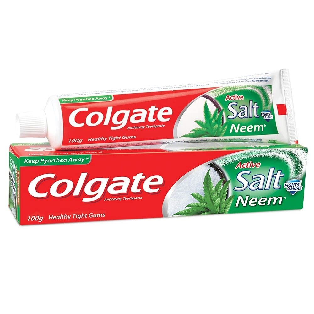 shop colgate active salt neem toothpaste 100gm at price 65.00 from colgate online - ayush care