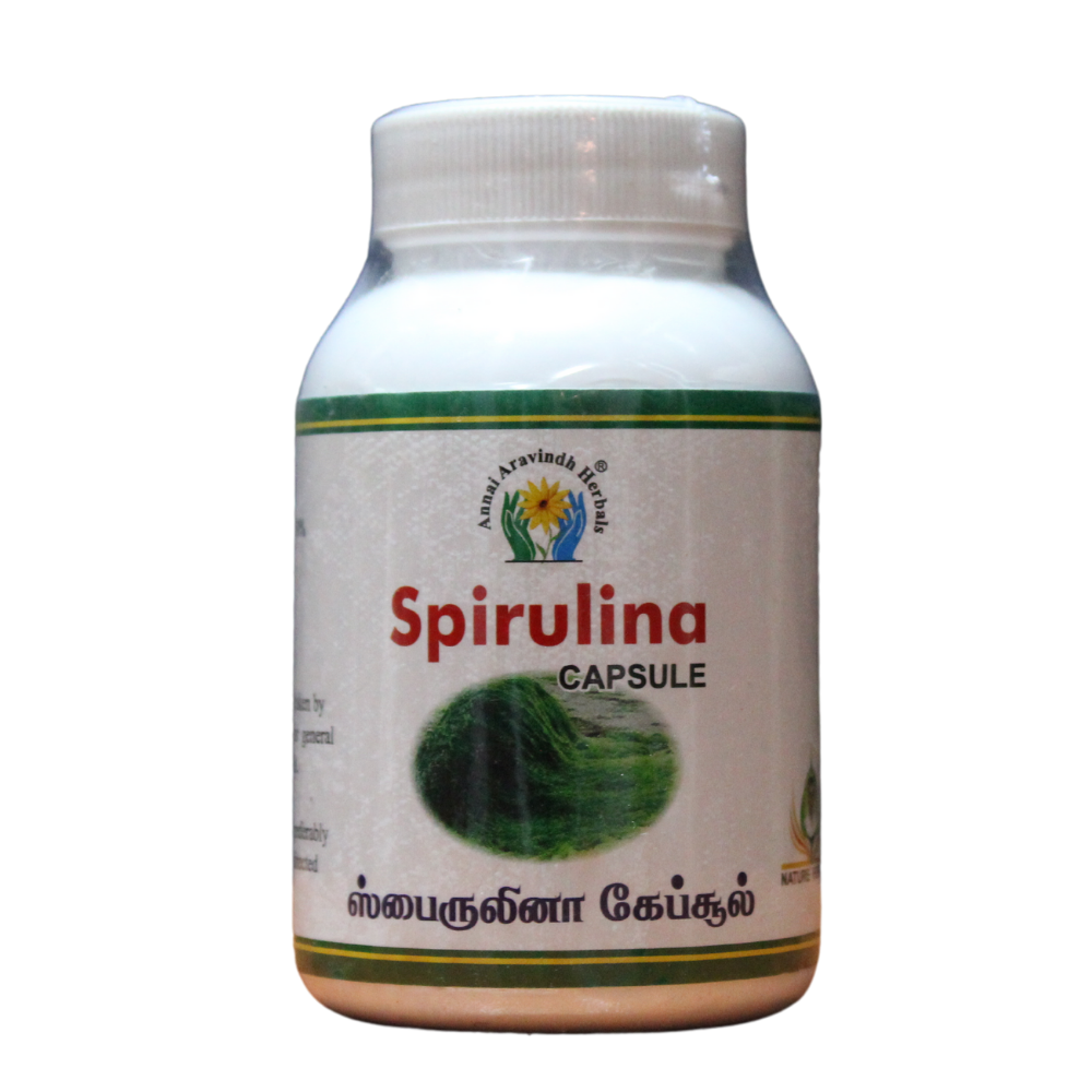 Shop Annai Aravindh Spirulina Capsules - 90 Capsules at price 250.00 from Annai Aravindh Online - Ayush Care