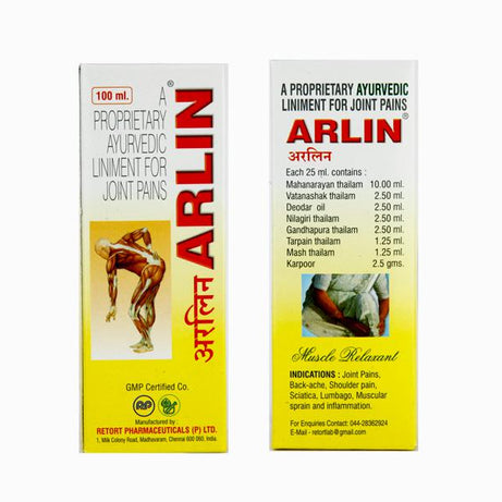 Shop Arlin Oil for Joint Pains at price 315.00 from Retort Pharma Online - Ayush Care