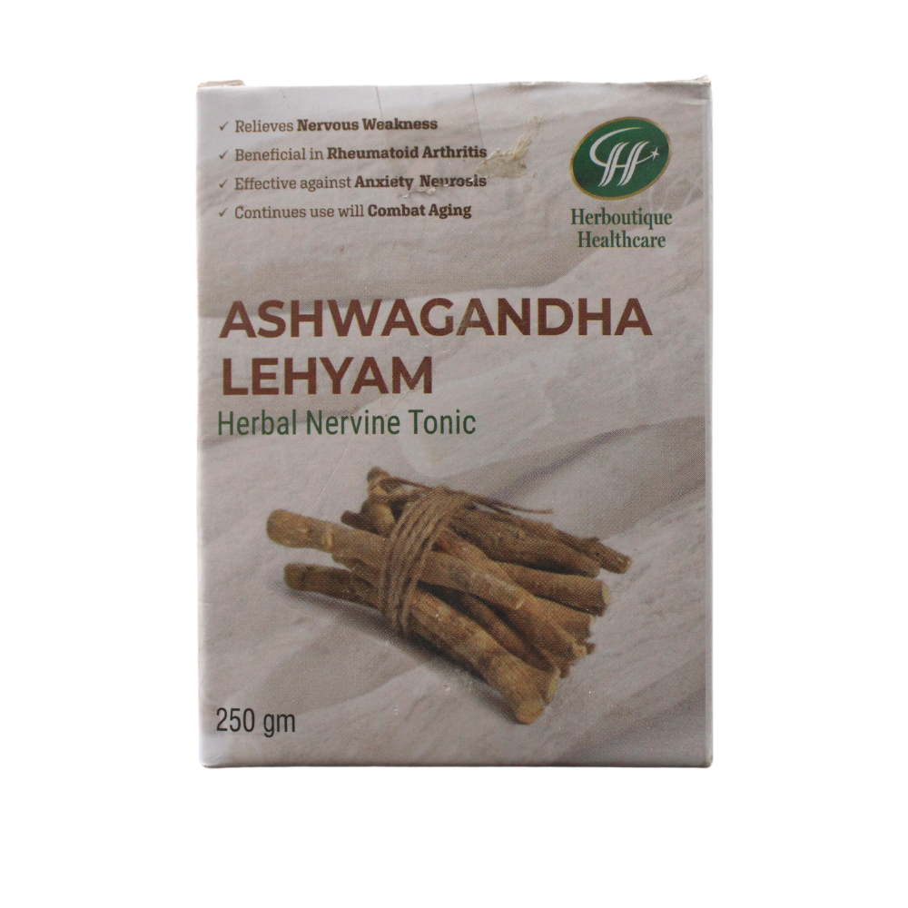 shop herboutique ashwagandha lehyam 250gm at price 160.00 from herboutique online - ayush care