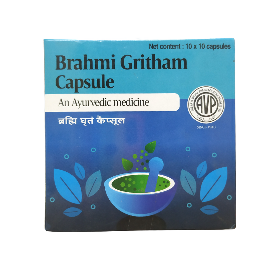 AVP Brahmi Ghritham Capsules - 10 Capsules