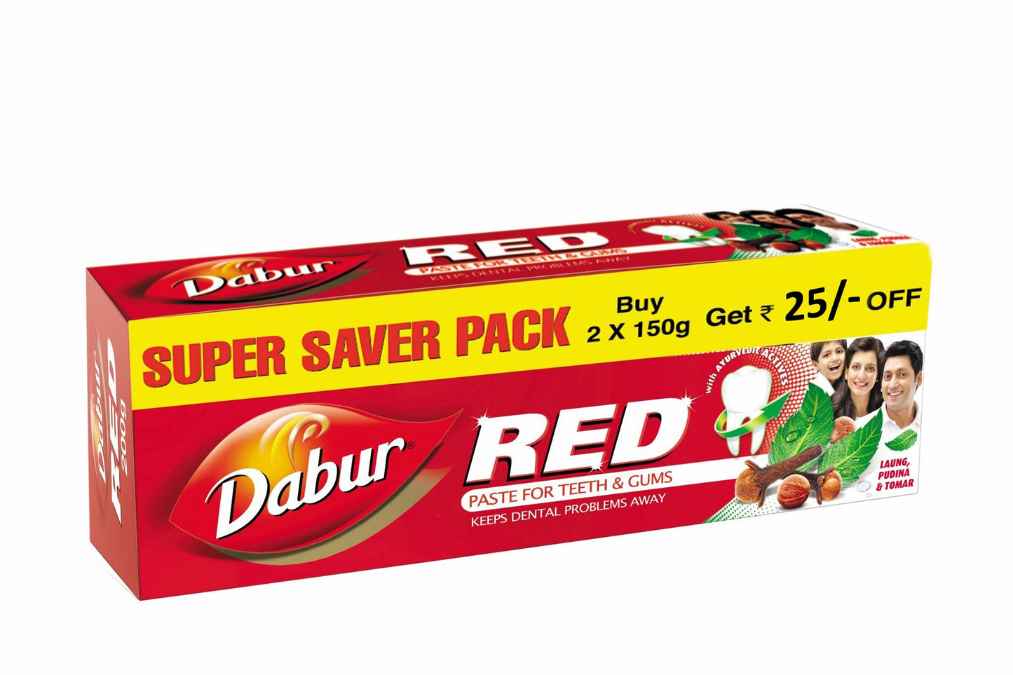 shop dabur red toothpaste super saver pack - 150gm + 150gm at price 141.00 from dabur online - ayush care