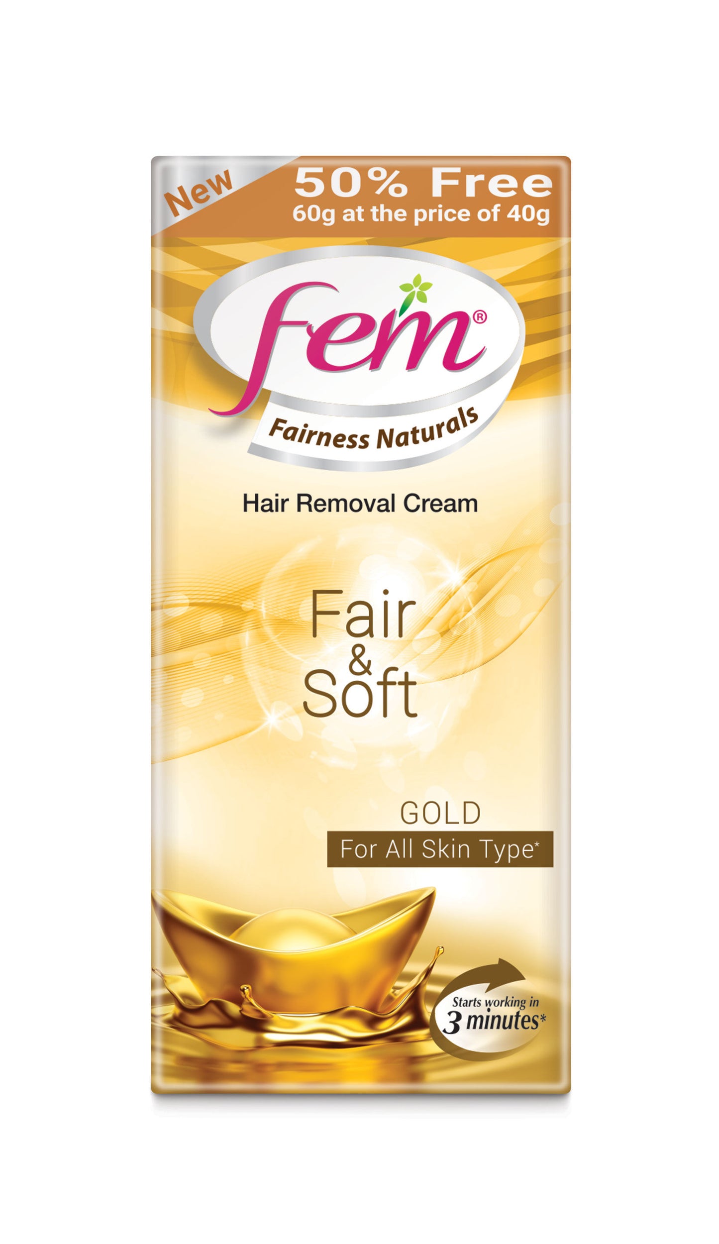 shop fem hair removal cream gold - 40gm at price 65.00 from dabur online - ayush care