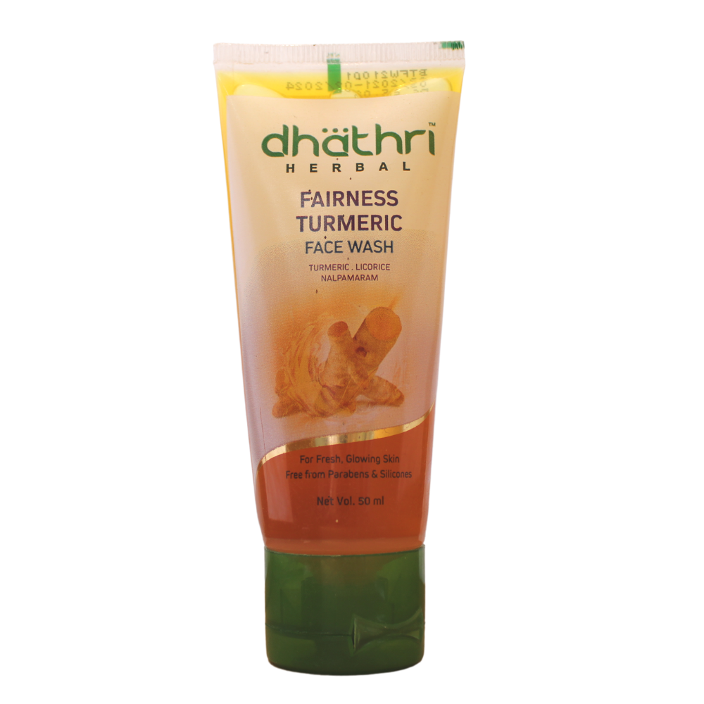 shop dhathri fairness turmeric facewash 50ml at price 65.00 from dhathri online - ayush care