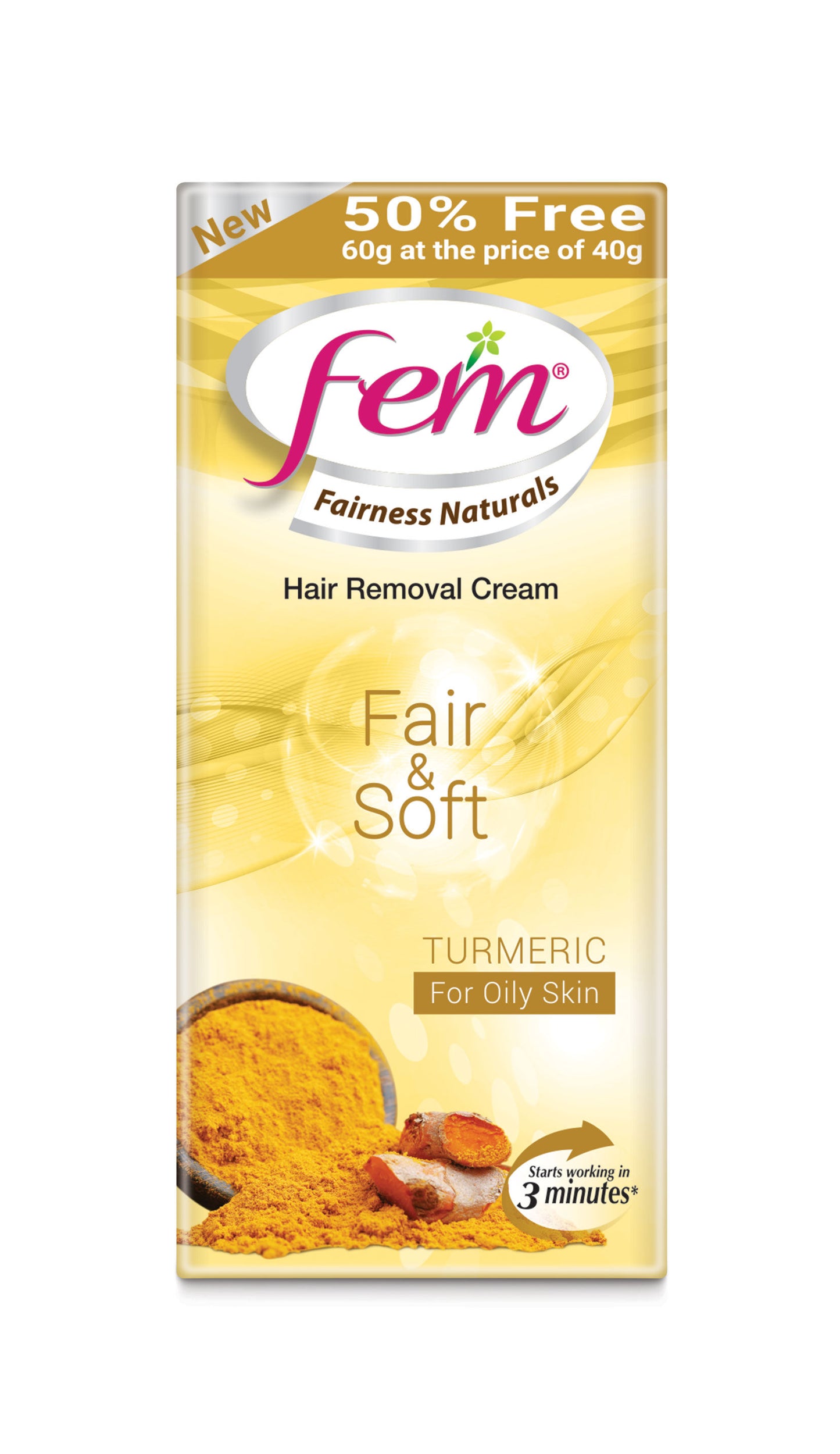 shop fem hair removal cream turmeric - 40gm at price 65.00 from dabur online - ayush care