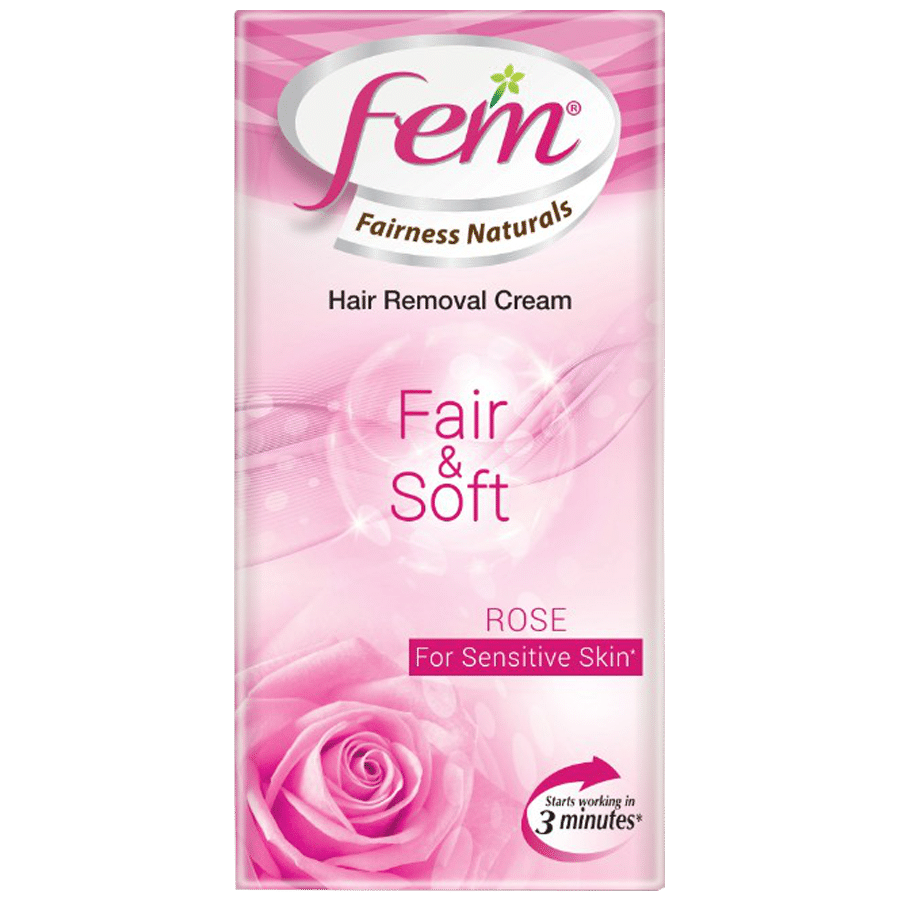 Shop Fem Hair Removal Cream Rose, For Sensitive Skin - 25gm at price 45.00 from Dabur Online - Ayush Care