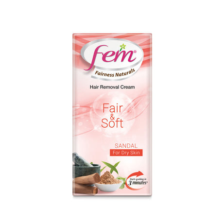 Shop Fem Hair Removal Cream Sandal, For Dry Skin - 25gm at price 45.00 from Dabur Online - Ayush Care