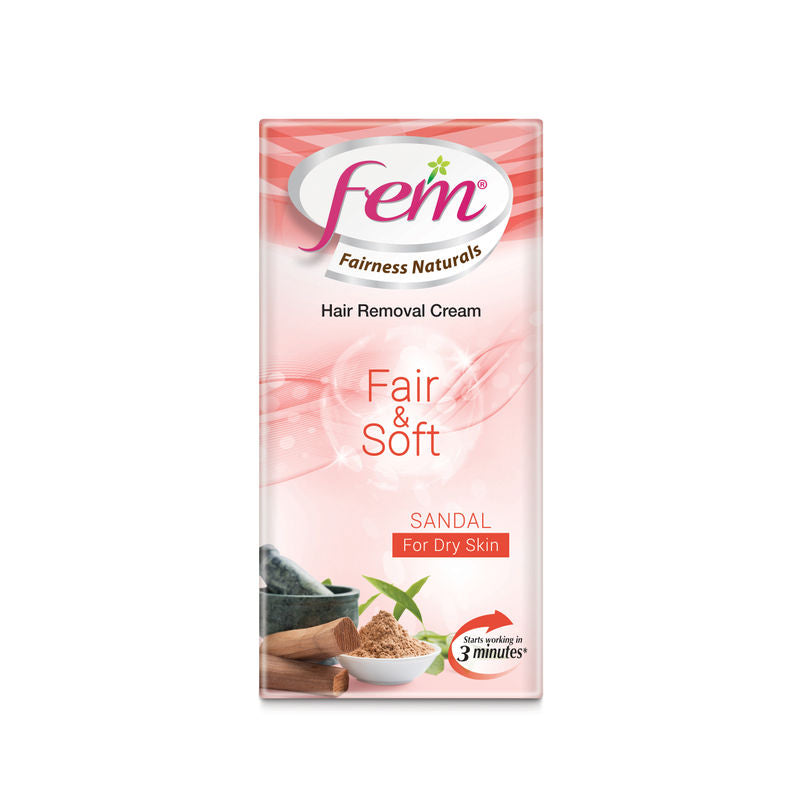 shop fem hair removal cream sandal, for dry skin - 25gm at price 45.00 from dabur online - ayush care