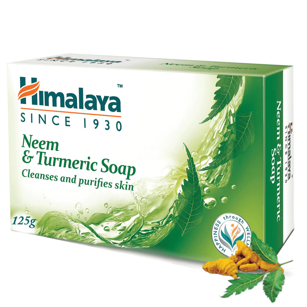 shop himalaya neem and turmeric soap 125gm at price 45.00 from himalaya online - ayush care