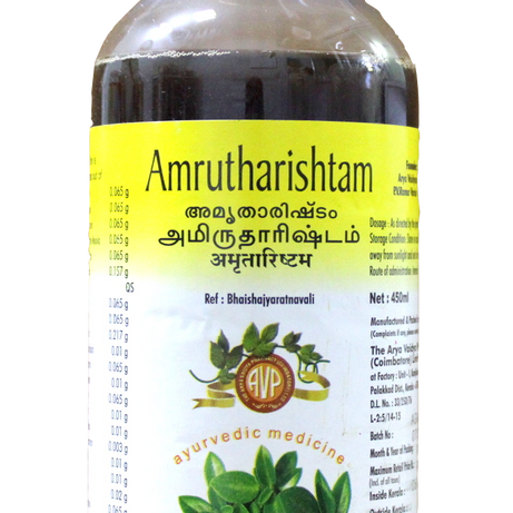 Shop Amrutharishtam 450ml at price 90.00 from AVP Online - Ayush Care