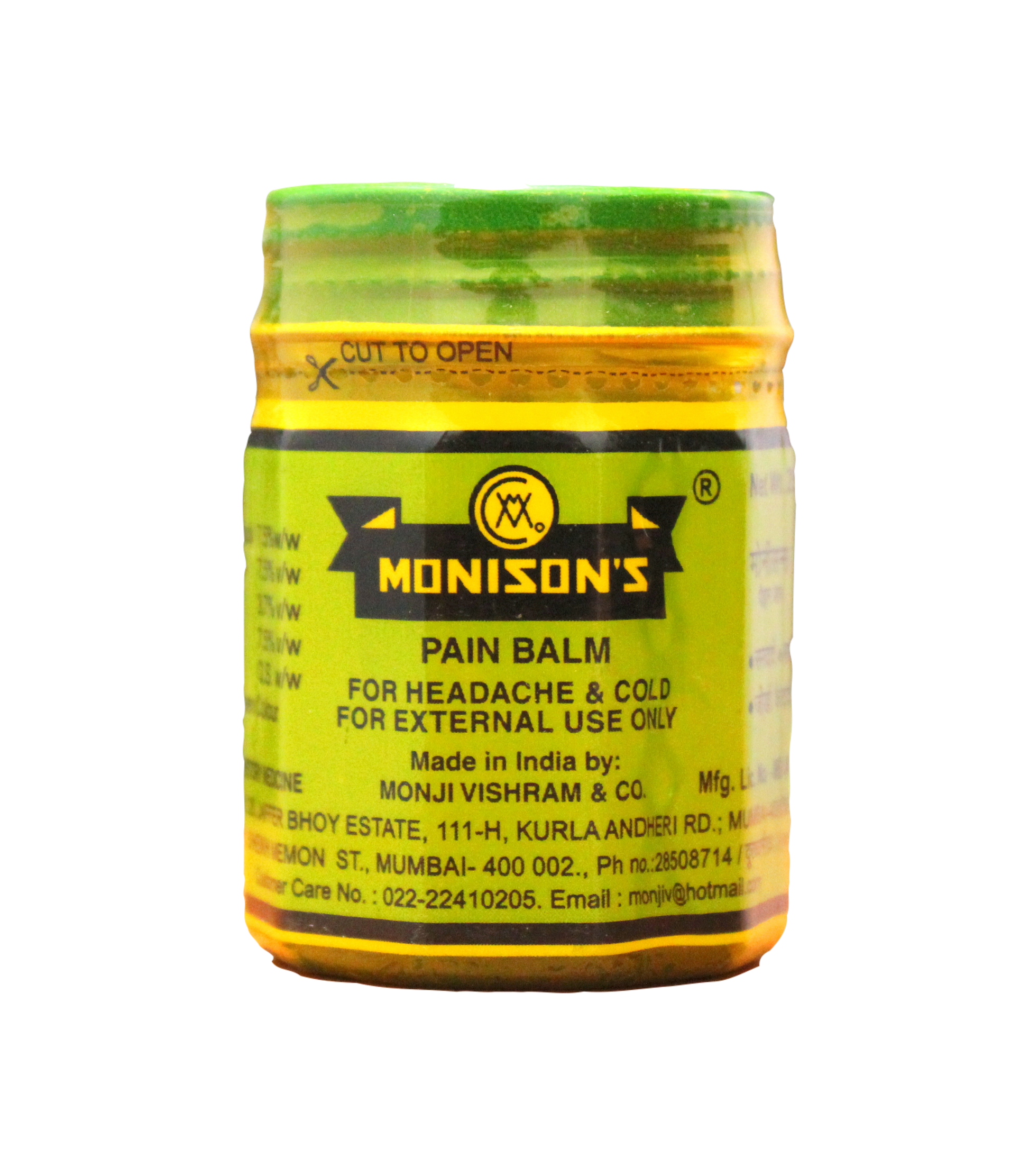 Shop Monison pain balm 45gm at price 72.00 from Monison Online - Ayush Care