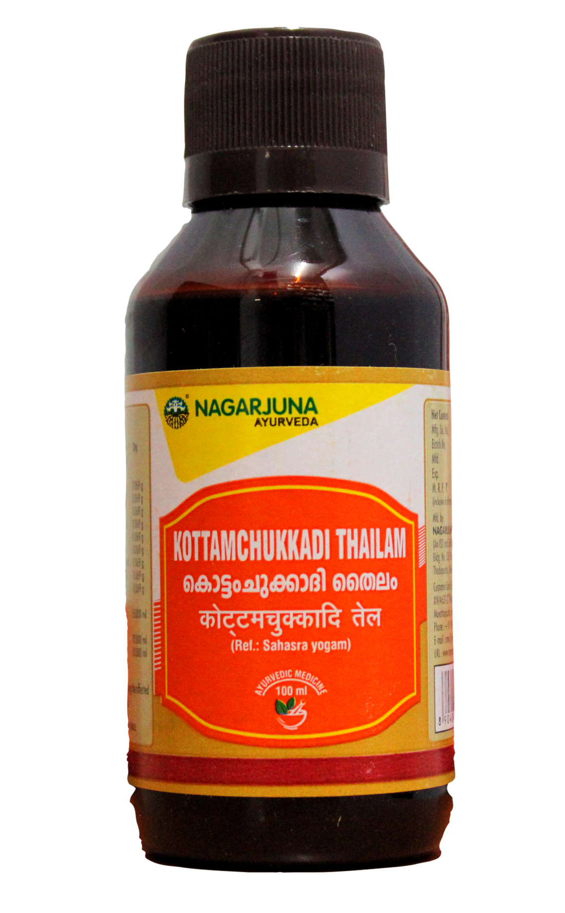 Shop Kottamchukkadi thailam 100ml at price 100.00 from Nagarjuna Online - Ayush Care