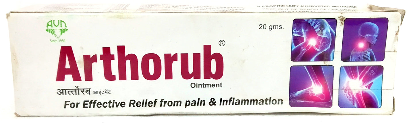 shop arthorub ointment 20gm at price 63.00 from avn online - ayush care