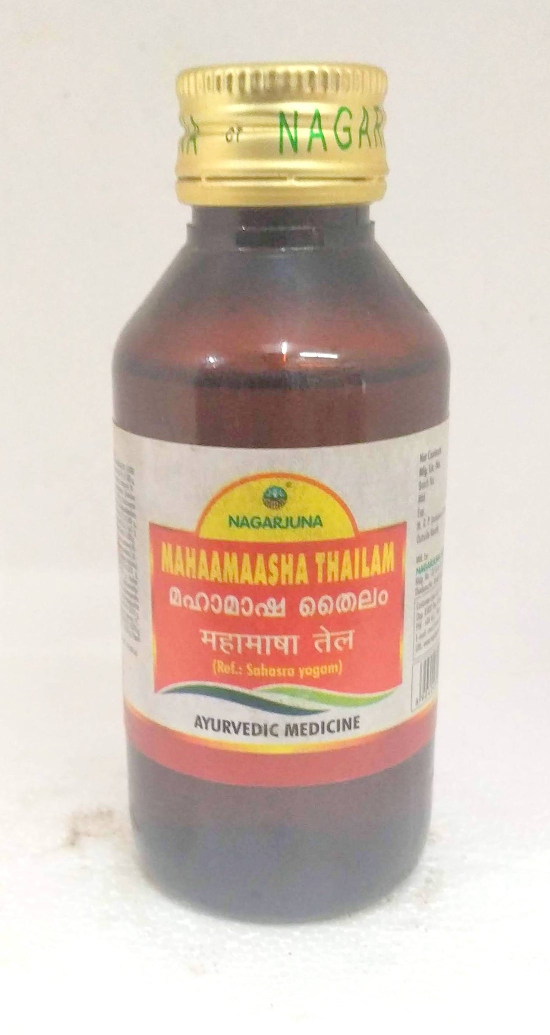 Shop Nagarjuna Mahamasha Thailam 100ml at price 140.00 from Nagarjuna Online - Ayush Care