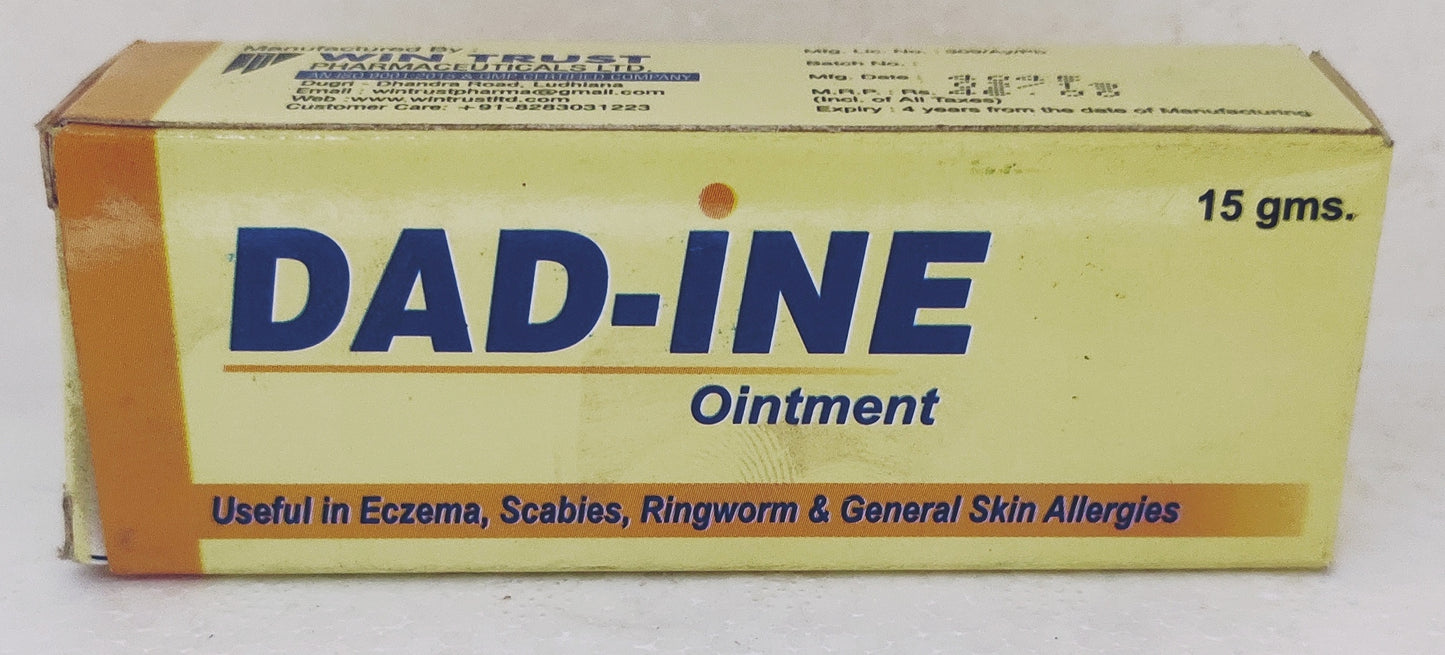 shop wintrust dadine ointment 15gm at price 48.00 from wintrust online - ayush care