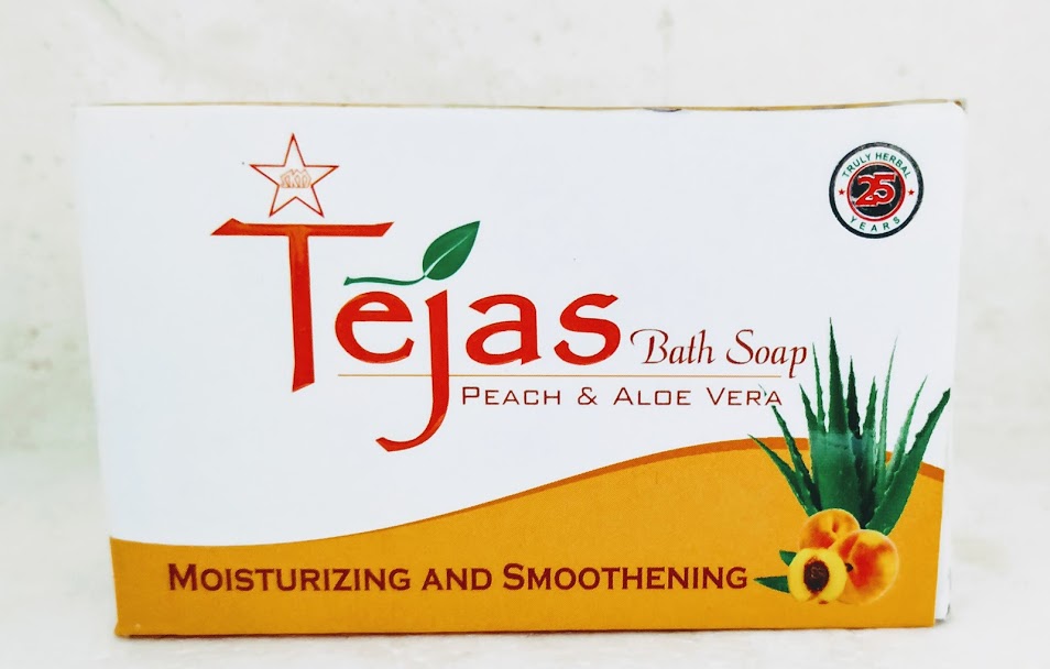 shop tejas peach and aloe vera soap 75gm at price 36.00 from skm online - ayush care