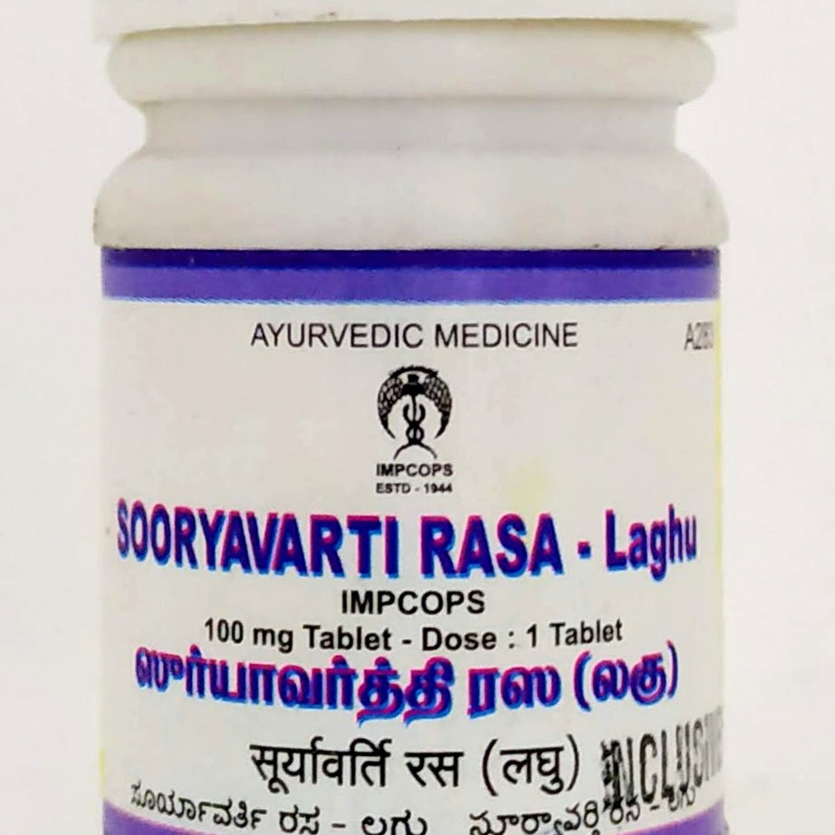 Shop Sooryavarti Rasa Laghu Tablets - 10gm at price 89.00 from Impcops Online - Ayush Care