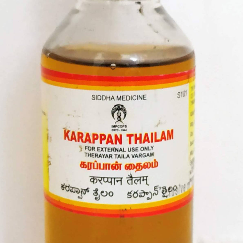 Shop Karappan Thailam 100ml at price 162.00 from Impcops Online - Ayush Care