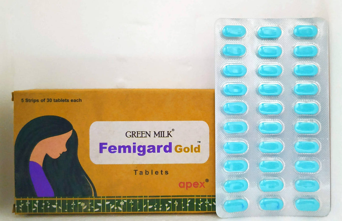 Shop Femigard Gold Tablets - 30Tablets at price 140.00 from Apex Ayurveda Online - Ayush Care