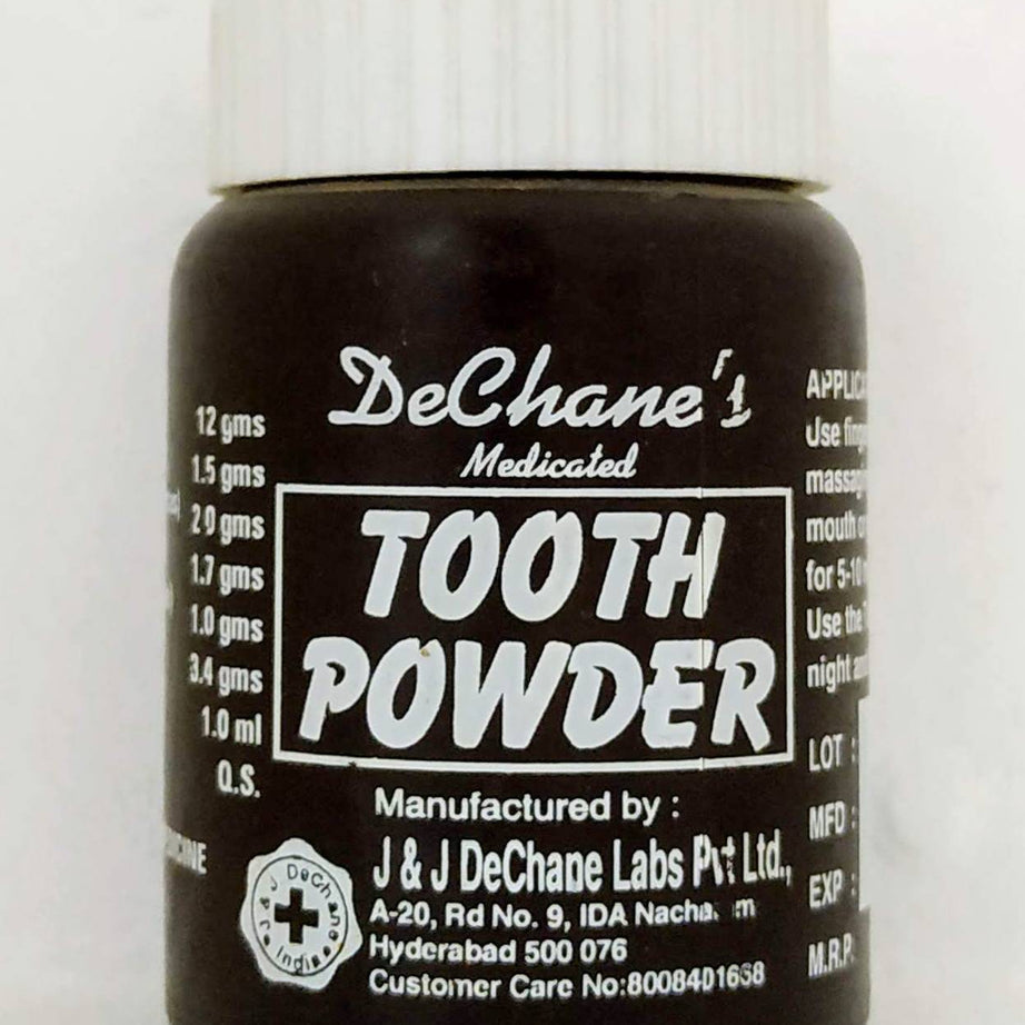 Shop JJ Dechane Medicated Toothpowder 50gm at price 50.00 from JJ Dechane Online - Ayush Care