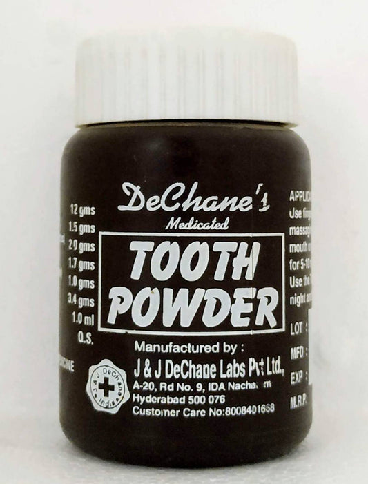 Shop JJ Dechane Medicated Toothpowder 50gm at price 50.00 from JJ Dechane Online - Ayush Care