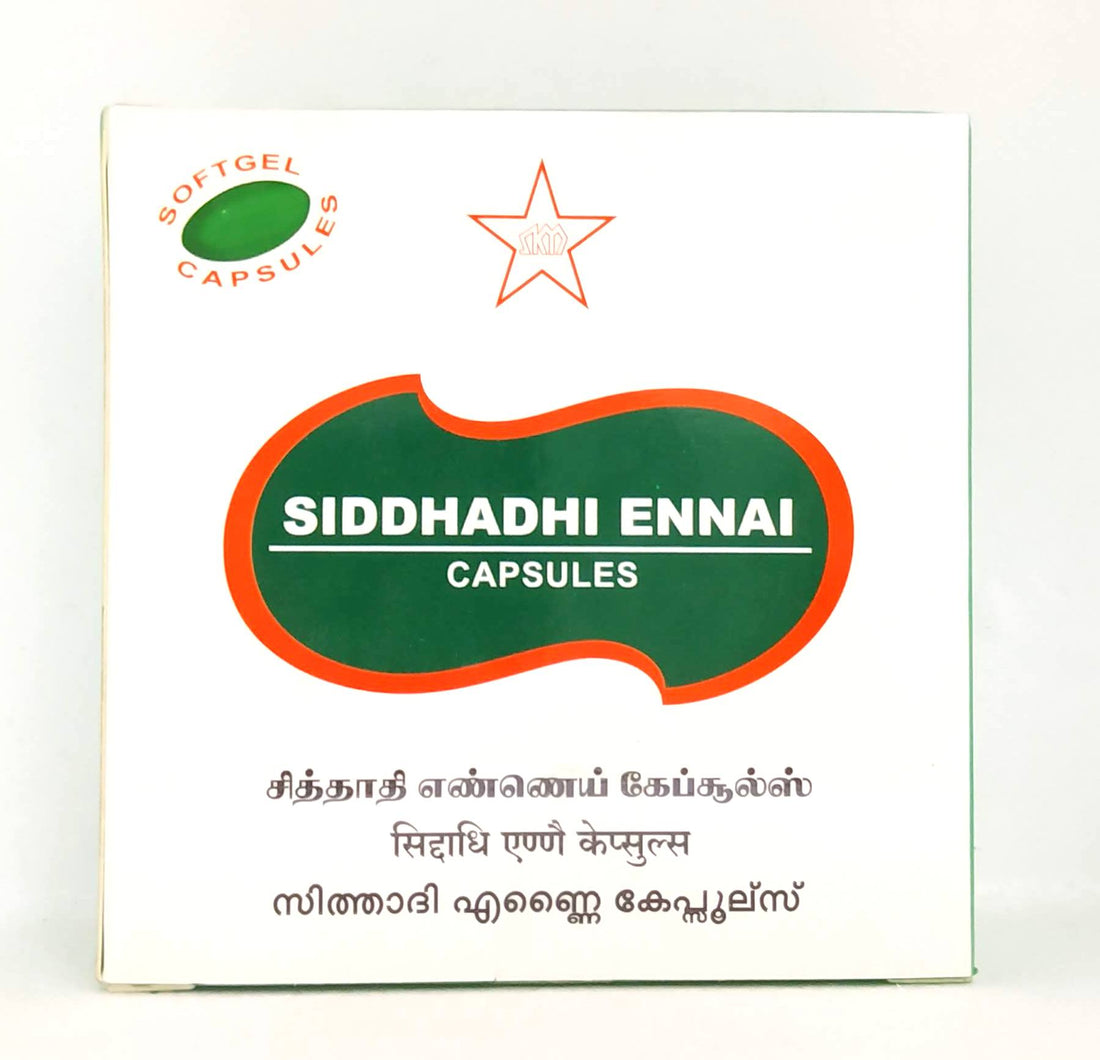 Shop Siddhadhi Ennai Capsules - 10Capsules at price 28.30 from SKM Online - Ayush Care