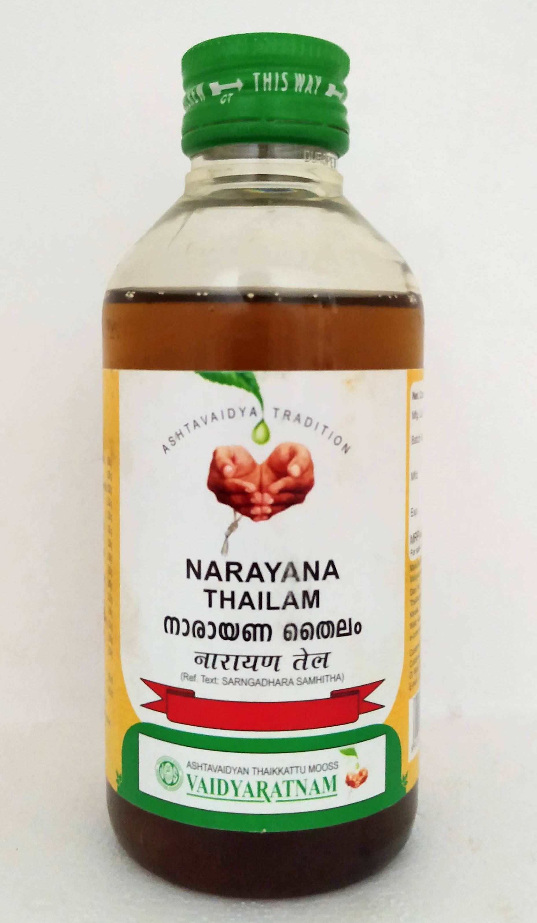 Shop Narayana Thailam 200ml at price 260.00 from Vaidyaratnam Online - Ayush Care