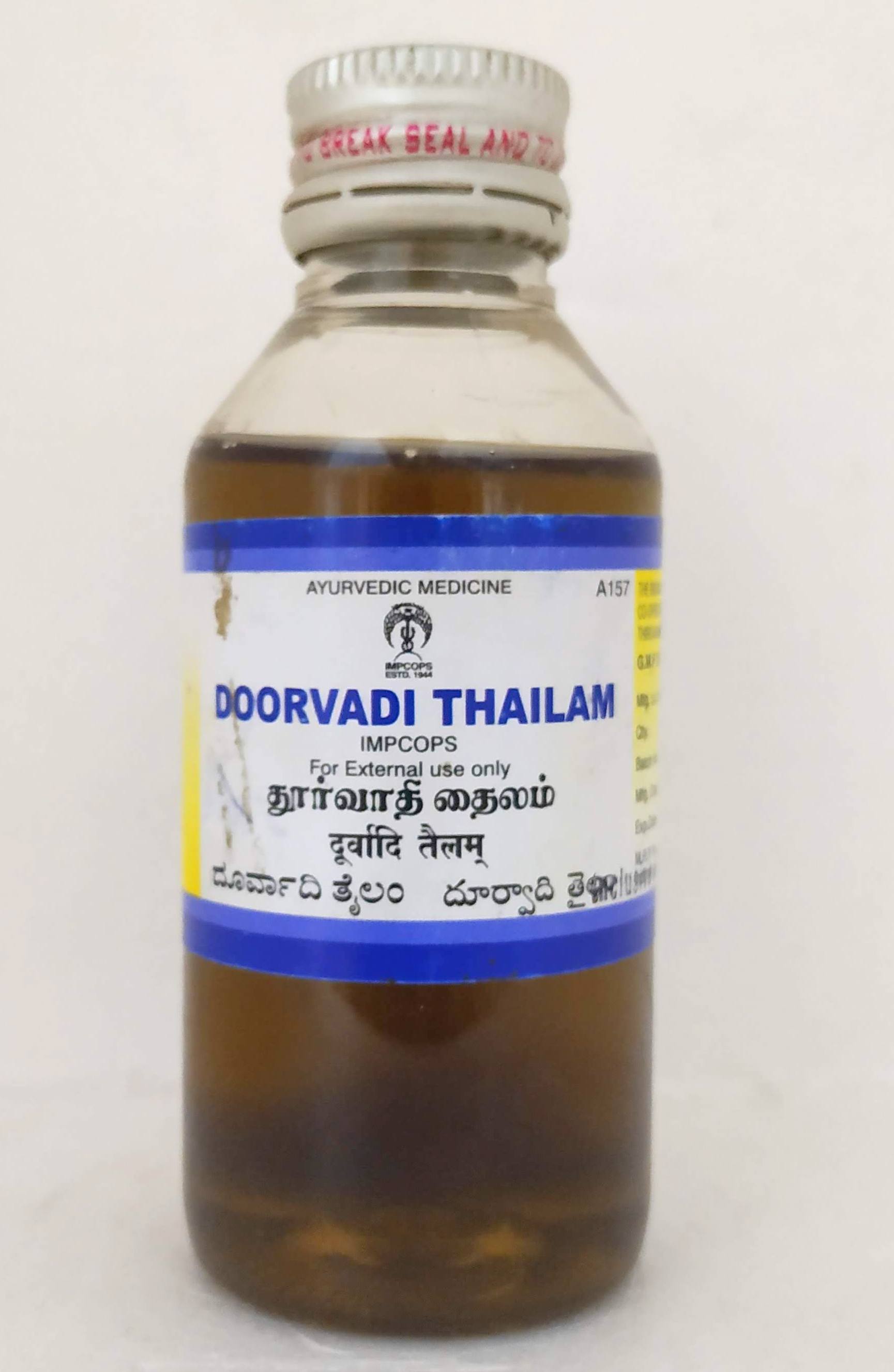 Shop Doorvadi Thailam 100ml at price 139.00 from Impcops Online - Ayush Care