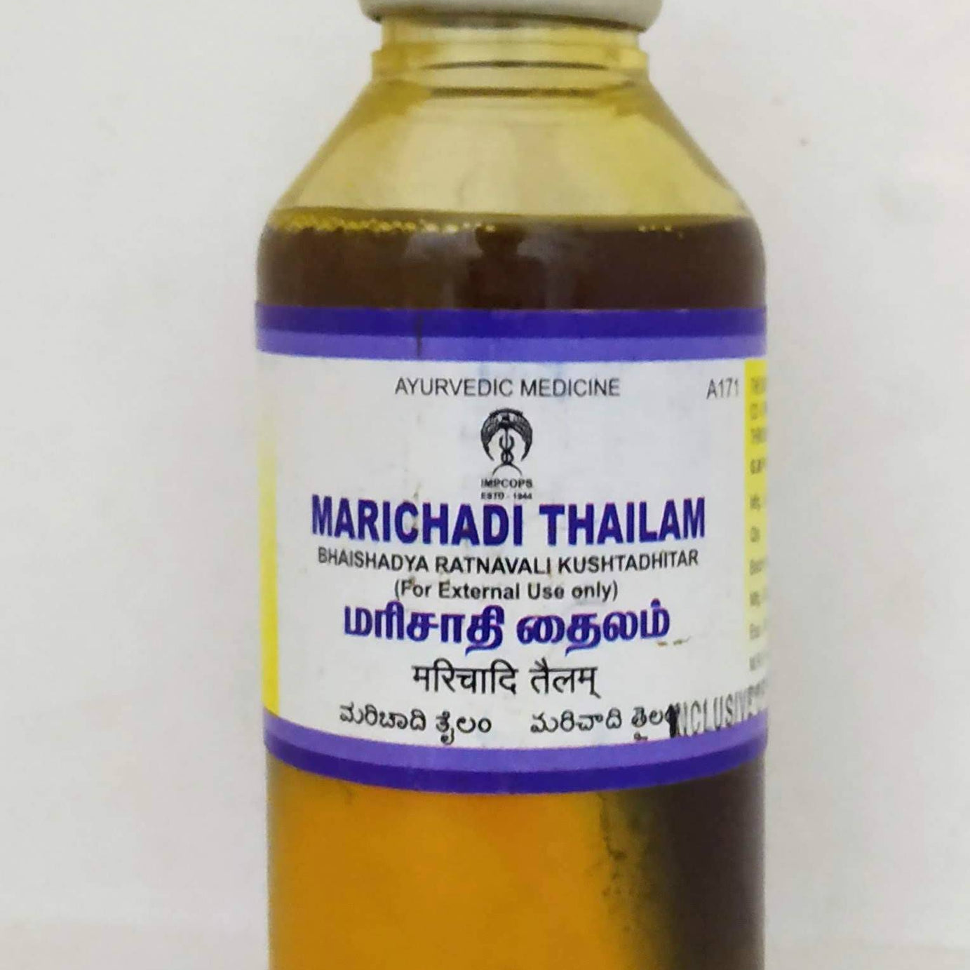 Shop Marichadi Thailam 100ml at price 169.00 from Impcops Online - Ayush Care